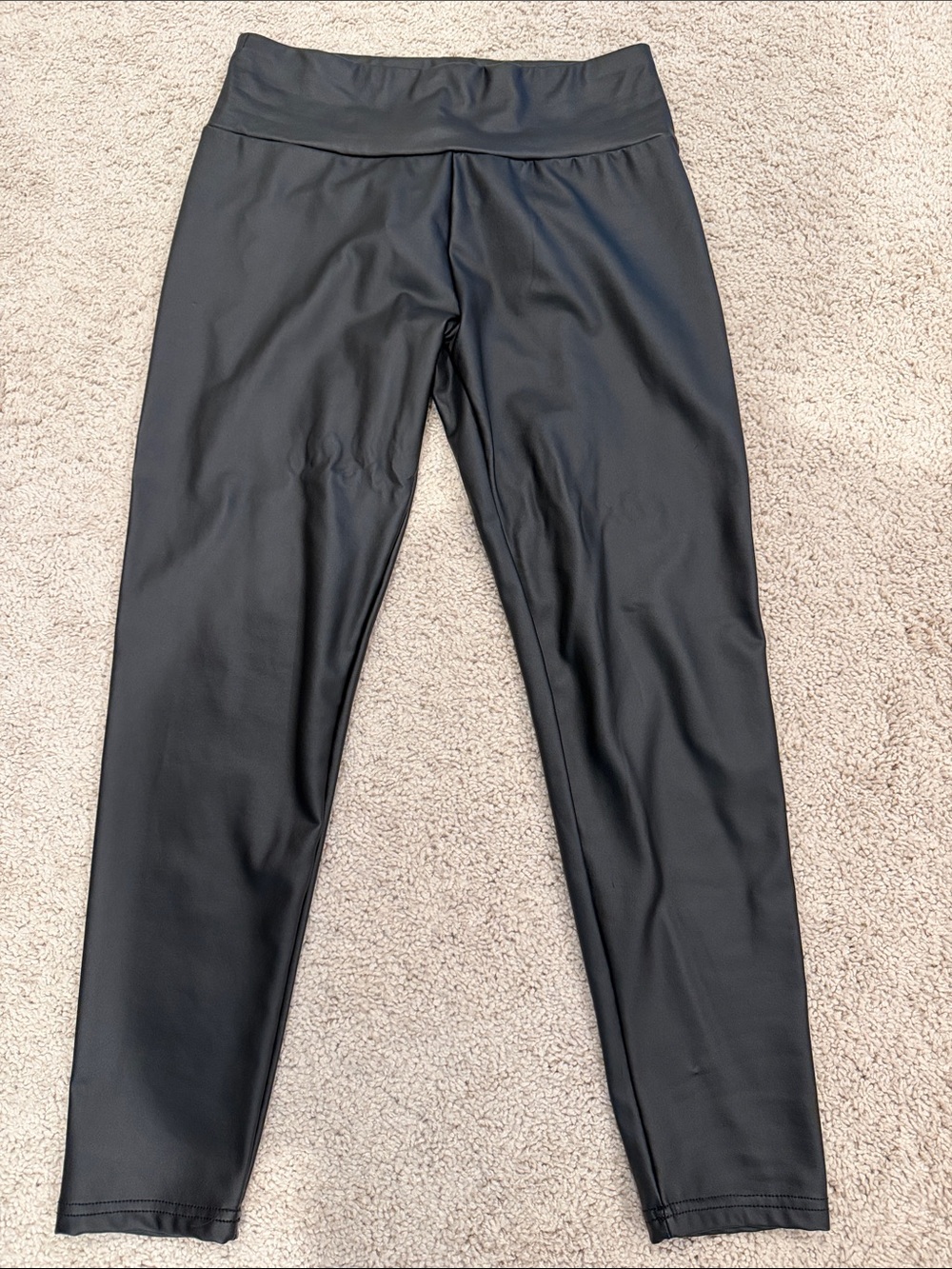 SHEIN Black Faux Leather Jogger Pants Never worn.